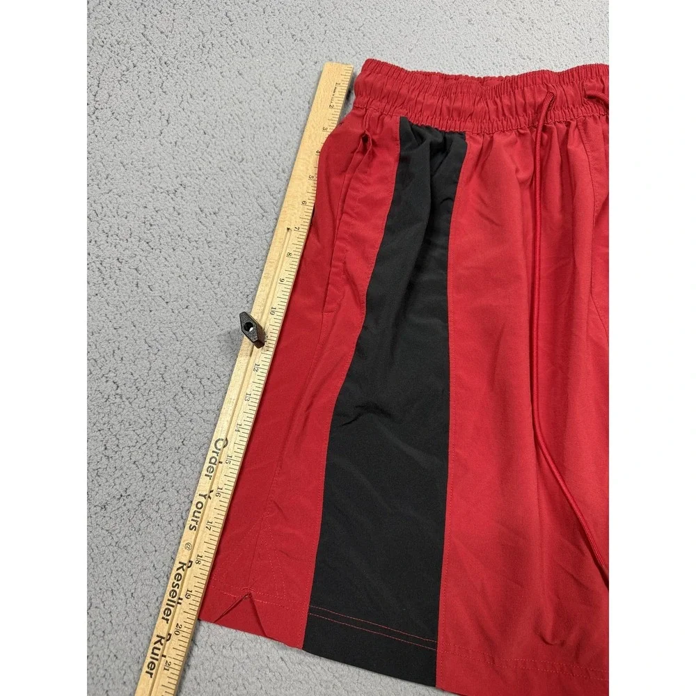 Jordan Shorts‎ Mens XL Red Black Colorblock Basketball 7 Inseam Jumpman Athletic